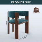CLIHOME Chaises de salle à manger en bois au design incurvé unique avec patins de protection (Lot de 2)