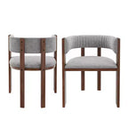 CLIHOME Chaises de salle à manger en bois au design incurvé unique avec patins de protection (Lot de 2)