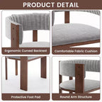 CLIHOME Chaises de salle à manger en bois au design incurvé unique avec patins de protection (Lot de 2)