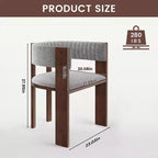 CLIHOME Chaises de salle à manger en bois au design incurvé unique avec patins de protection (Lot de 2)