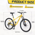 VTT Whisen 27.5 avec dérailleur arrière 8 vitesses, suspension avant, cadre en acier