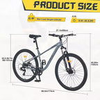 VTT Whisen 27.5 avec dérailleur arrière 8 vitesses, suspension avant, cadre en acier