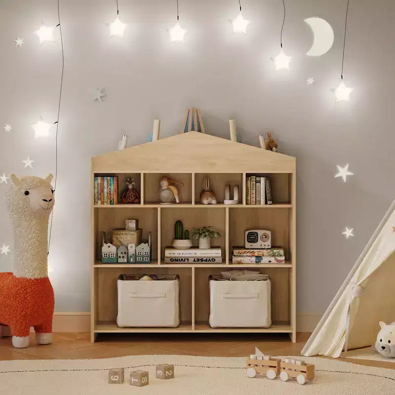 9 meubles de rangement pour enfants, étagère de rangement blanche, bibliothèque anti-basculement sécurisée pour chambre d'enfant, salle de jeux