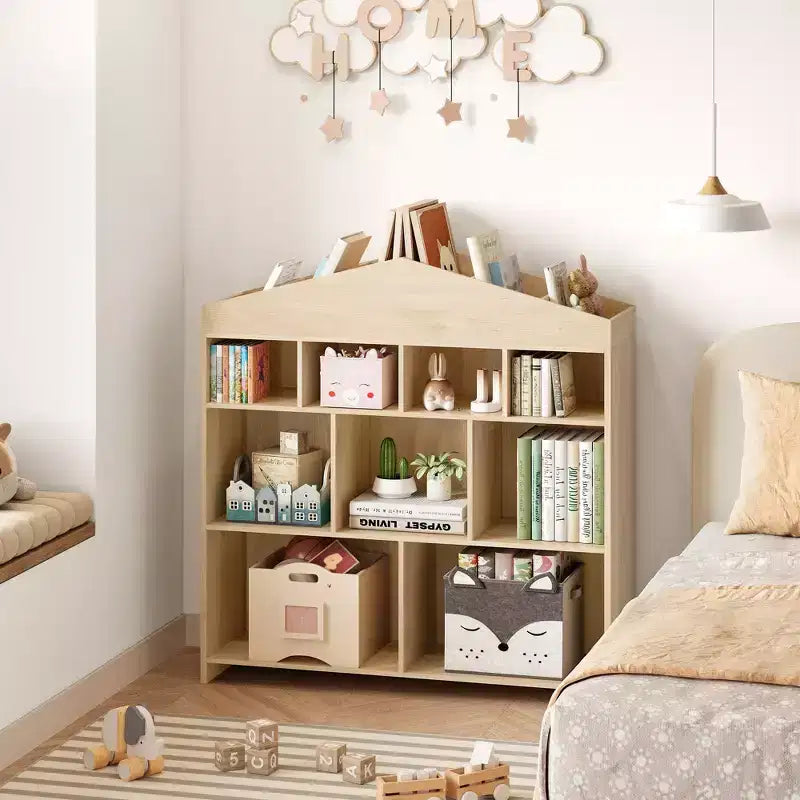 9 meubles de rangement pour enfants, étagère de rangement blanche, bibliothèque anti-basculement sécurisée pour chambre d'enfant, salle de jeux