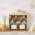 9 meubles de rangement pour enfants, étagère de rangement blanche, bibliothèque anti-basculement sécurisée pour chambre d'enfant, salle de jeux