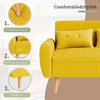 Canapé Causeuse Moderne Compact Celebalcony, Canapé 2 Places Rembourré pour Petits Espaces, Salon, Studio, Appartement avec 2 Oreillers