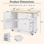 Îlot de cuisine moderne Okak avec abattant et étagère de rangement et tiroirs, chariot de cuisine roulant avec roues, armoire de rangement, table à manger pliante