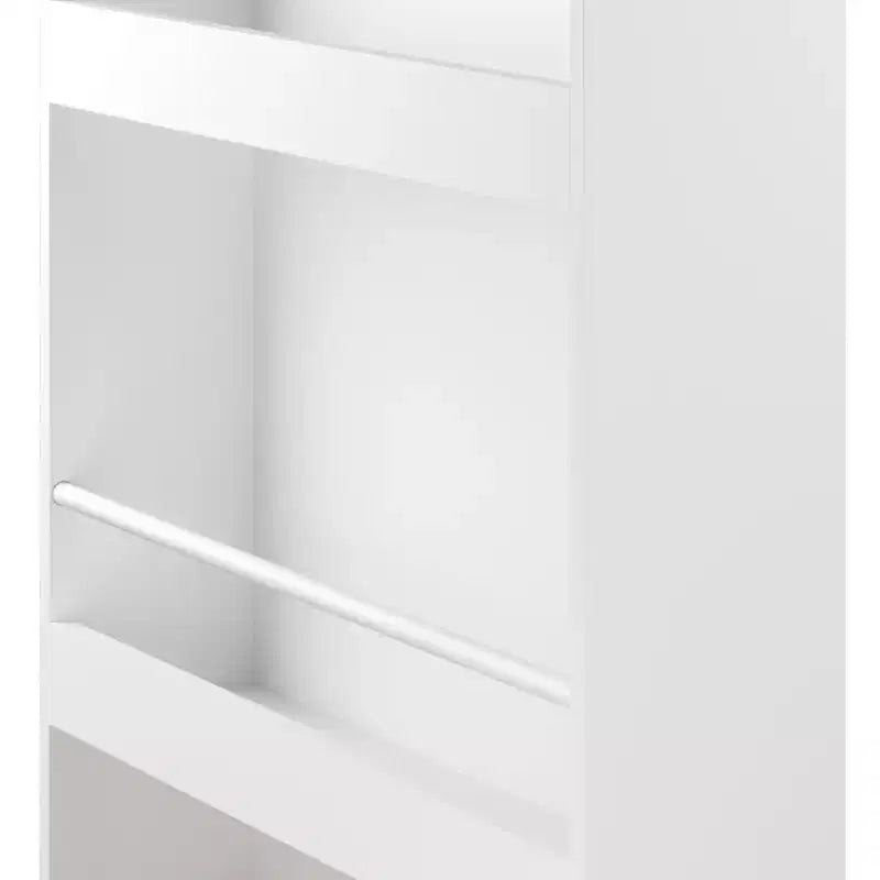 Étagère à livres murale Whisen pour enfants avec 3 étagères de présentation frontales, porte-livres moderne blanc avec base en bois naturel - Blanc