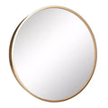 HomeRoots 20 Black Metal Round Framed Accent Mirror