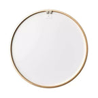 Miroir d'appoint rond HomeRoots 20 à cadre en métal noir