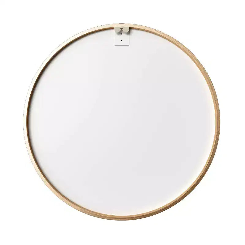 Miroir d'appoint rond HomeRoots 20 à cadre en métal noir