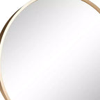 Miroir d'appoint rond HomeRoots 20 à cadre en métal noir
