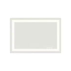 HomeRoots 24 Clear Lighted Frameless Bathroom Vanity Mirror