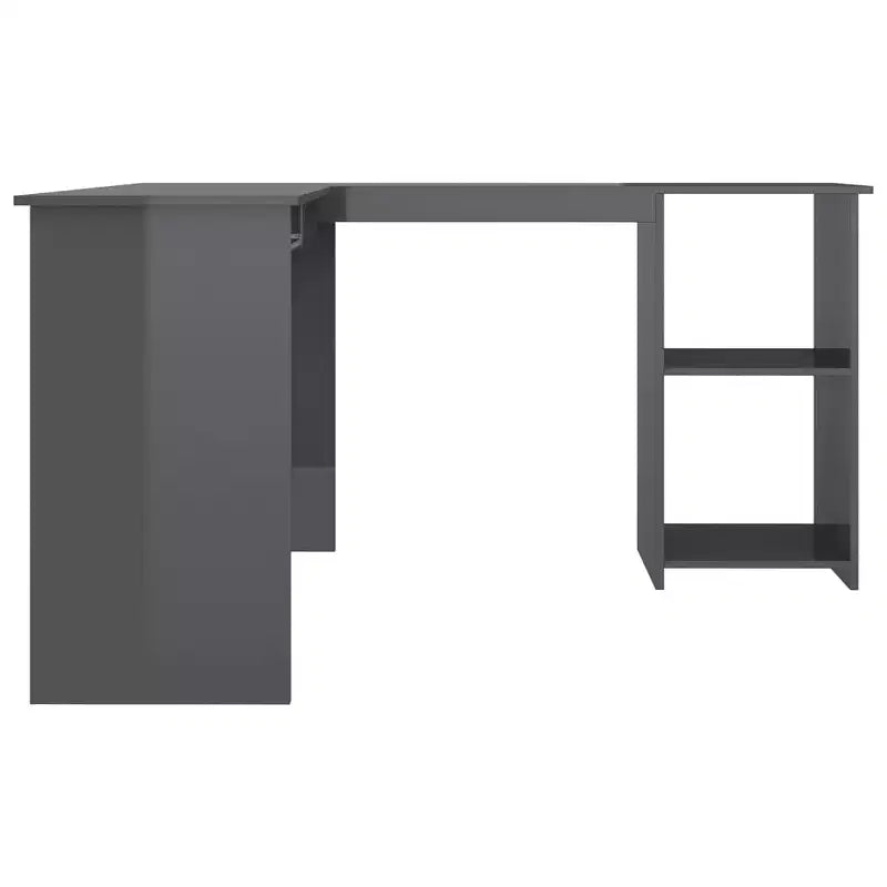 Bureau d'ordinateur moderne en L Clihome, poste de travail d'angle réglable avec de nombreuses étagères de rangement pour les petits espaces