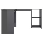 Bureau d'ordinateur moderne en L Clihome, poste de travail d'angle réglable avec de nombreuses étagères de rangement pour les petits espaces