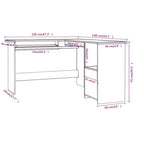 Bureau d'ordinateur moderne en L Clihome, poste de travail d'angle réglable avec de nombreuses étagères de rangement pour les petits espaces