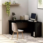 Bureau d'ordinateur moderne en L Clihome, poste de travail d'angle réglable avec de nombreuses étagères de rangement pour les petits espaces