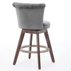 Homy Casa Lot de 2 tabourets de bar pivotants hauteur comptoir avec dossier capitonné et clous décoratifs, sièges rembourrés, hauteur d'assise de 64 cm