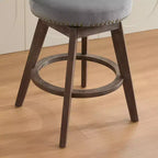 Homy Casa Lot de 2 tabourets de bar pivotants hauteur comptoir avec dossier capitonné et clous décoratifs, sièges rembourrés, hauteur d'assise de 64 cm