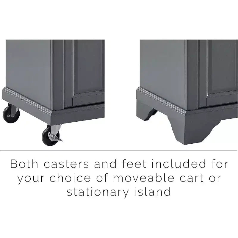 Chariots de cuisine HomeStock en métal de 91 cm de hauteur avec 3 portes et 3 étagères
