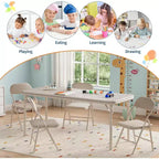 Ensemble de quatre chaises pliantes pour enfants, idéal pour les restaurants, les crèches et les salles de classe. (Chaises uniquement)