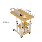 Table d'appoint réglable en hauteur COZONY, bureau mobile pour ordinateur portable avec roulettes, tiroir de rangement pour canapé, salon, chambre à coucher