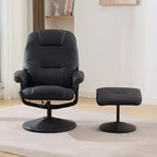 Fauteuil inclinable de massage GDFStudio Hegseth en similicuir avec repose-pieds
