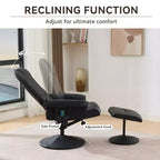 Fauteuil inclinable de massage GDFStudio Hegseth en similicuir avec repose-pieds