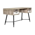 Bureaux d'ordinateur HomeStock en panneau de particules blanc de 8 po de hauteur avec étagère de rangement ouverte