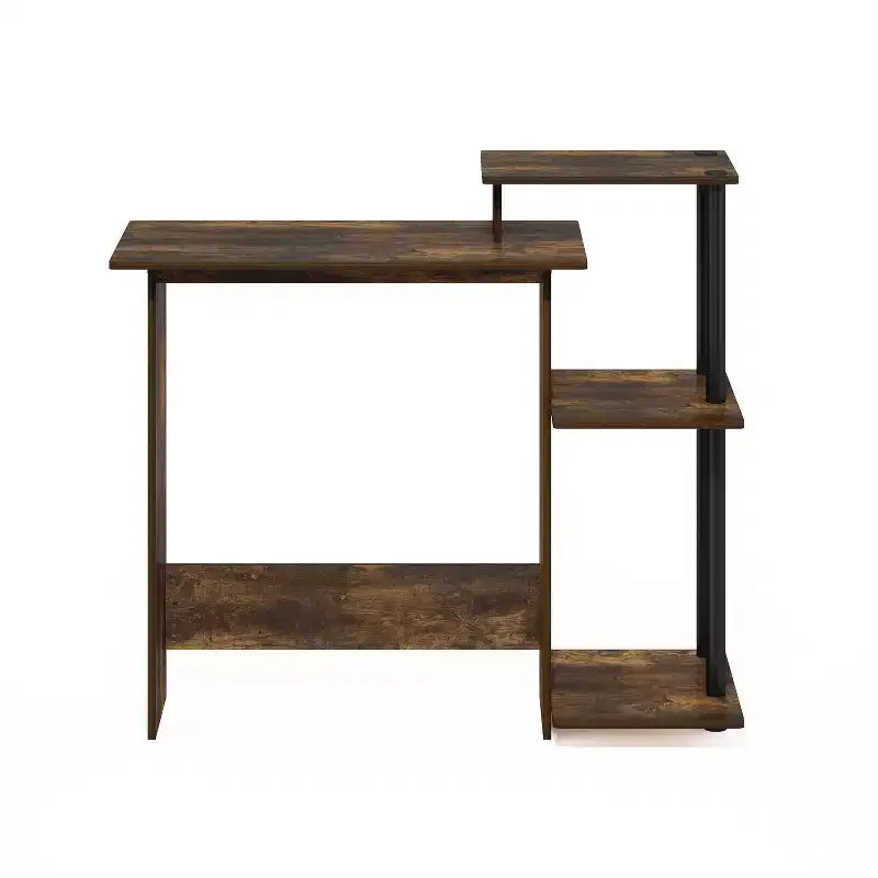 HomeStock Bureau en bois de peuplier couleur or de 76 cm de haut avec tiroir classeur