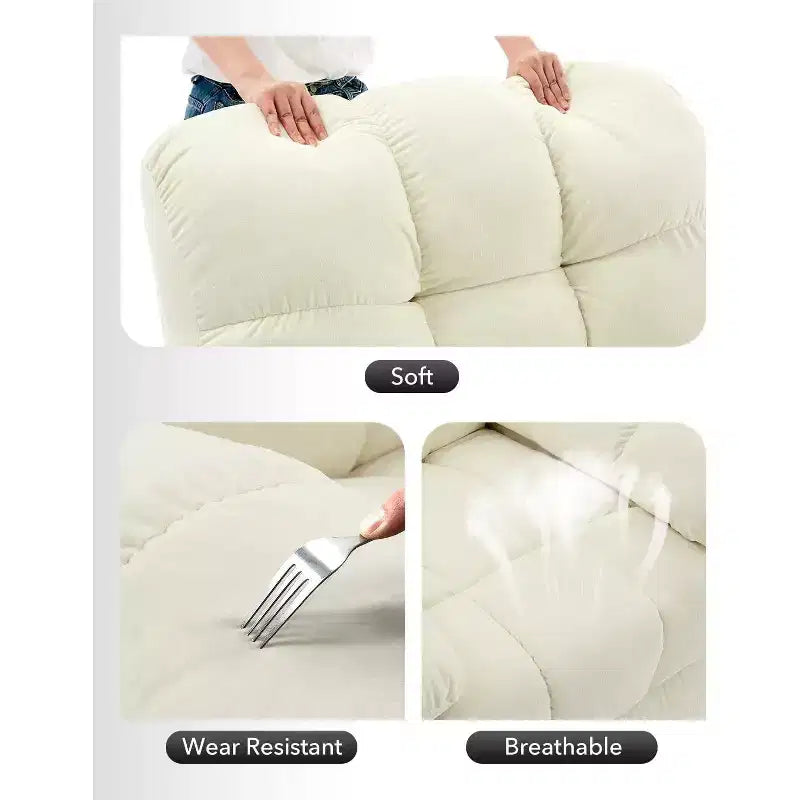 Fauteuil inclinable à bascule, fauteuil à bascule pivotant à 360° pour salon, fauteuil de nurserie rembourré en tissu avec poches latérales pour petits espaces
