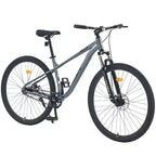 Vélo de montagne Okak 29 pouces à vitesse unique, vélo adulte avec cadre en acier et suspension avant, vélo pour hommes pour les trajets quotidiens, les voyages, la montagne