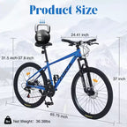 Vélo adulte Okak 26 pouces, 24 vitesses, fourche suspendue, VTT avec pneus KENDA et freins à disque, VTT à pneus larges pour hommes et femmes