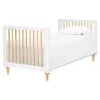 Mini-lit convertible et lit jumeau Babyletto Lolly 4-en-1 avec kit de conversion pour lit de tout-petit - Blanc et naturel