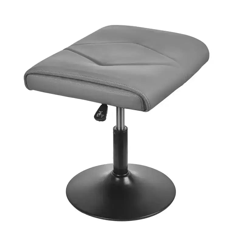 VECELO Repose-pieds Ottoman sous le bureau, en PU, réglable en hauteur, avec rembourrage confortable