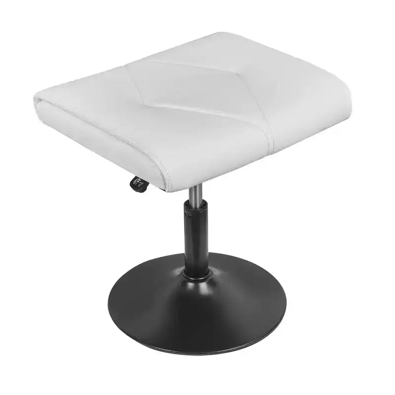 VECELO Repose-pieds Ottoman sous le bureau, en PU, réglable en hauteur, avec rembourrage confortable