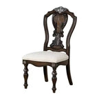 Chaise de salle à manger Royal Hampton (lot de 2), bois foncé sculpté orné