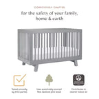 Lit de bébé convertible 3-en-1 Hudson de Babyletto avec kit de conversion pour lit de tout-petit