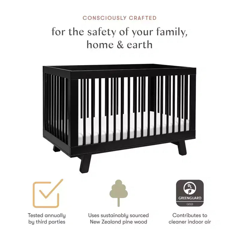 Lit de bébé convertible 3-en-1 Hudson de Babyletto avec kit de conversion pour lit de tout-petit