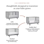 Lit de bébé convertible 3-en-1 Hudson de Babyletto avec kit de conversion pour lit de tout-petit