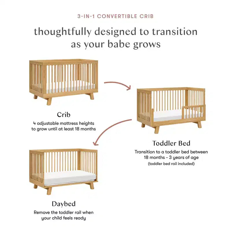 Lit de bébé convertible 3-en-1 Hudson de Babyletto avec kit de conversion pour lit de tout-petit