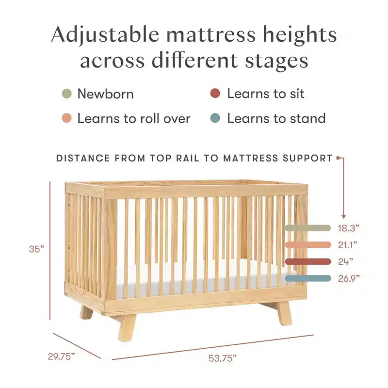 Lit de bébé convertible 3-en-1 Hudson de Babyletto avec kit de conversion pour lit de tout-petit
