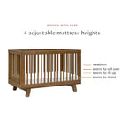 Lit de bébé convertible 3-en-1 Hudson de Babyletto avec kit de conversion pour lit de tout-petit