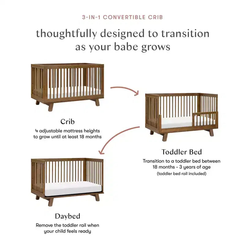 Lit de bébé convertible 3-en-1 Hudson de Babyletto avec kit de conversion pour lit de tout-petit