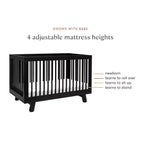 Lit de bébé convertible 3-en-1 Hudson de Babyletto avec kit de conversion pour lit de tout-petit