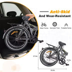 Vélo pliant Okak 24 pouces avec garde-boue et double frein en V, vélo de ville avec cadre en acier et porte-bagages, vélos de croisière pour hommes et femmes