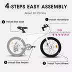 Vélo enfant Okak 20" avec 7 vitesses et cadre en acier, vélo enfant avec double freins à disque et pneus de 1,75", vélos cruiser pour garçons et filles