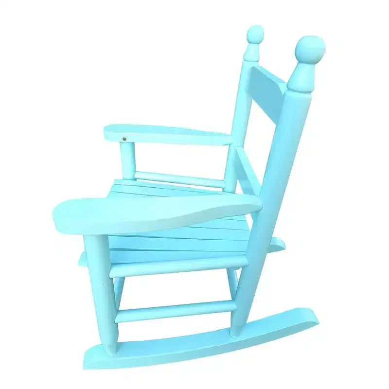Fauteuil à bascule Whisen Kids, conception robuste en bois dur avec dossier à lattes, sûr et confortable, facile à assembler