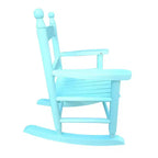 Fauteuil à bascule Whisen Kids, conception robuste en bois dur avec dossier à lattes, sûr et confortable, facile à assembler