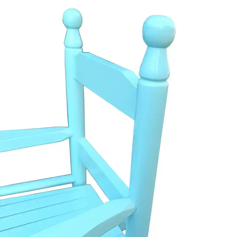 Fauteuil à bascule Whisen Kids, conception robuste en bois dur avec dossier à lattes, sûr et confortable, facile à assembler